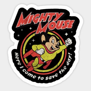 Mighty Mouse Worn Sticker